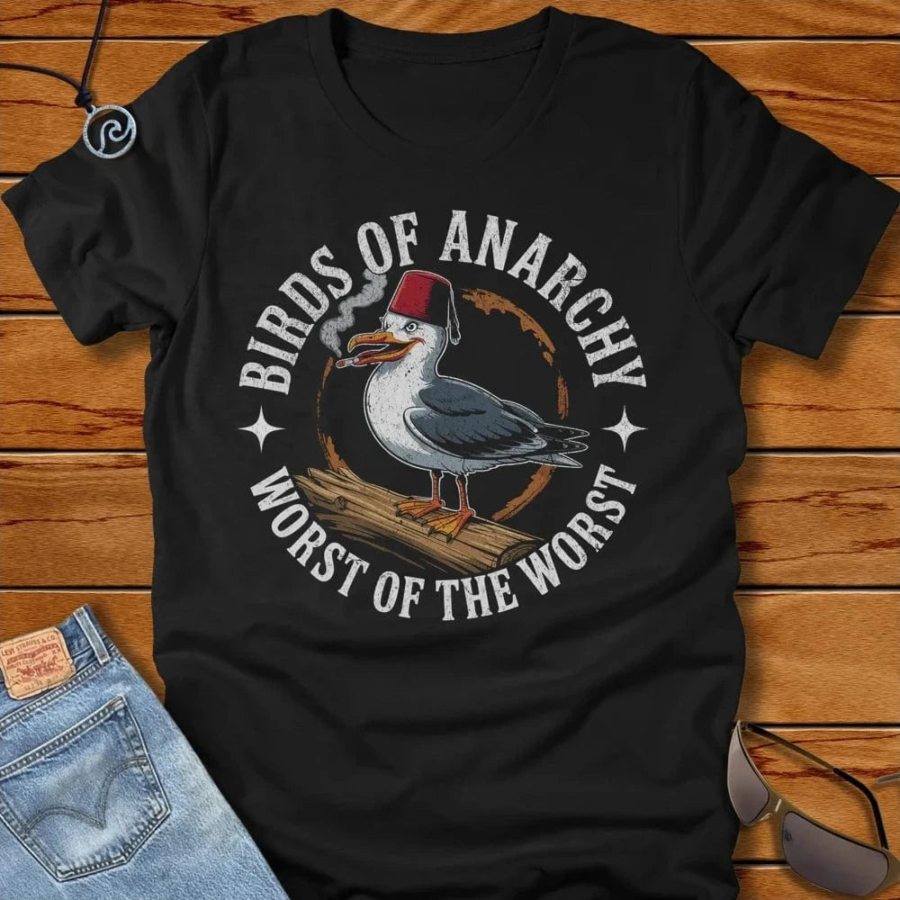 Birds Of Anarchy Tee Solid Black Blend by Salty By Choice™ We love the beach ocean and anything around water.
