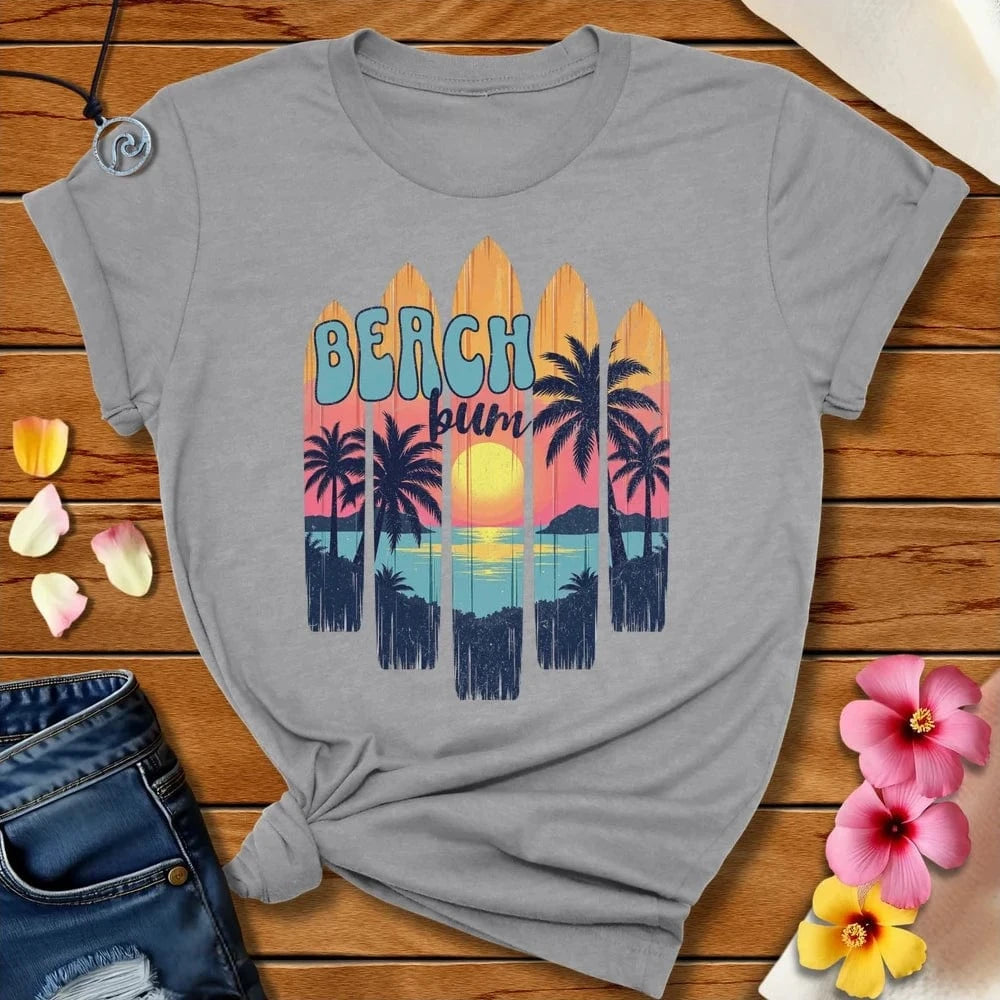 Boards Beach Bum Tee Athletic Heather by Salty By Choice® We love the beach ocean and anything around water.