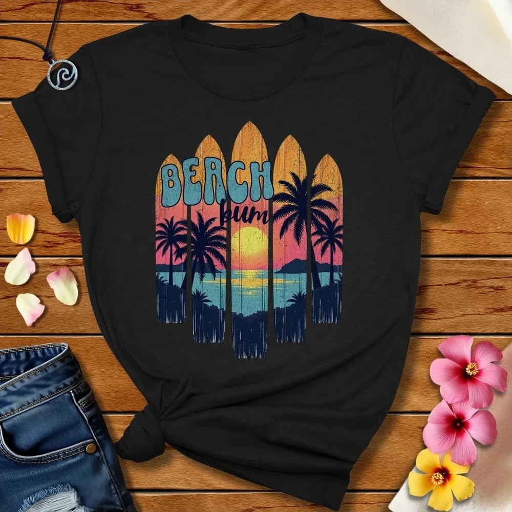 Boards Beach Bum Tee Black Heather by Salty By Choice® We love the beach ocean and anything around water.