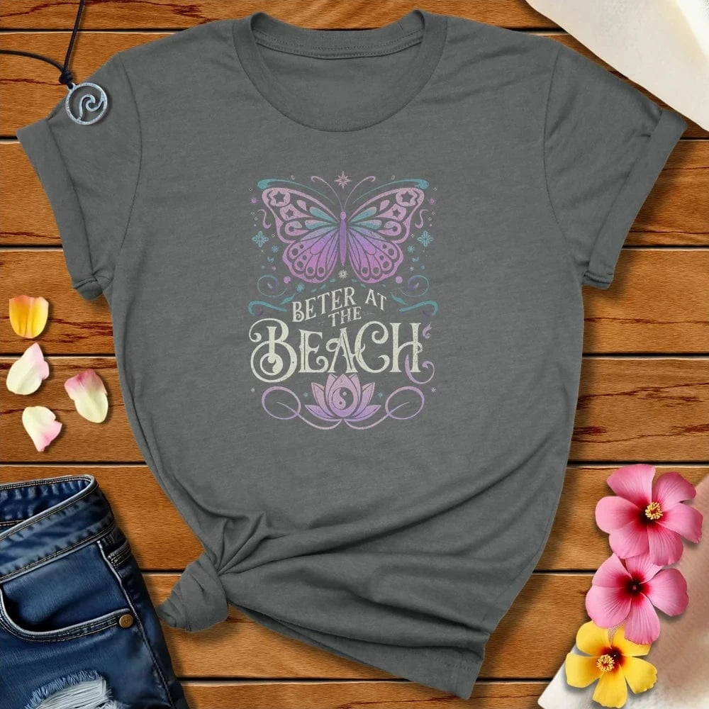 Butterfly Better Tee Deep Heather by Salty By Choice® We love the beach ocean and anything around water.