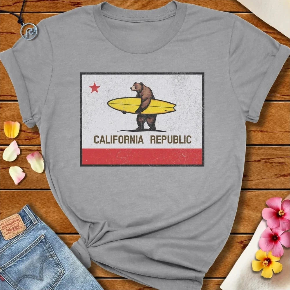 Cali Bear Tee Athletic Heather by Salty By Choice® We love the beach ocean and anything around water.