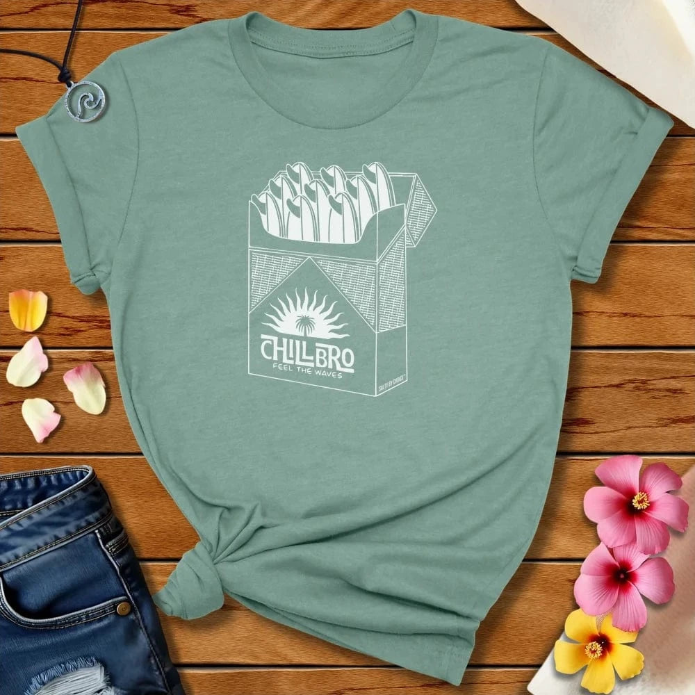 Chill Bro Tee Heather Prism Dusty Blue by Salty By Choice® We love the beach ocean and anything around water.