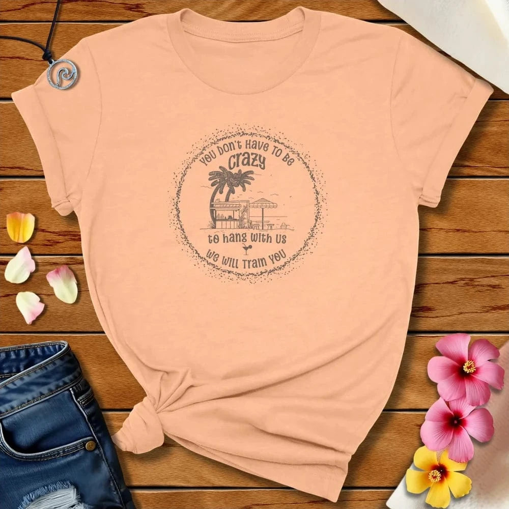 Crazy Hang Tee Peach by Salty By Choice® We love the beach ocean and anything around water.