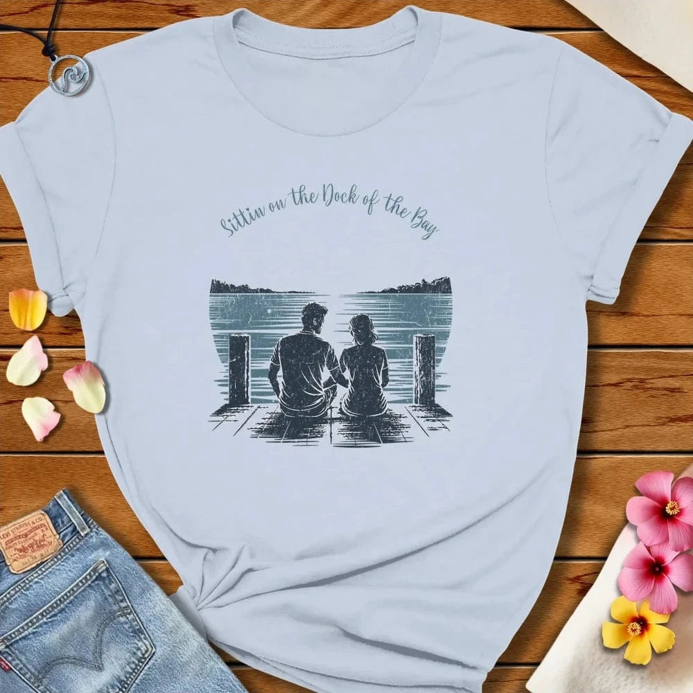 Dock Of The Bay Tee Light Blue by Salty By Choice™ We love the beach ocean and anything around water.