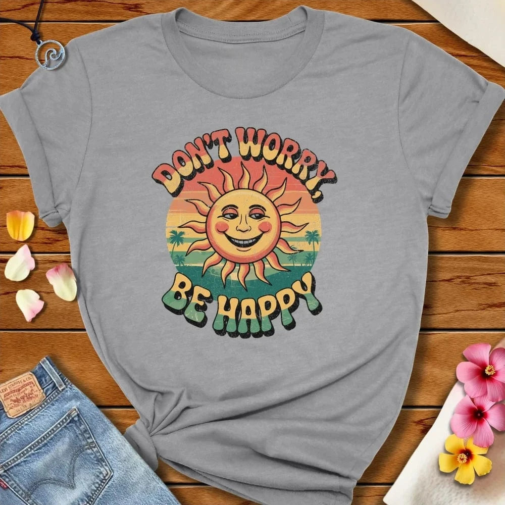 Don't Worry Tee Athletic Heather by Salty By Choice™ We love the beach ocean and anything around water.