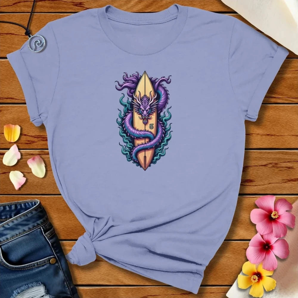 Dragon Surf Tee Lavender Blue by Salty By Choice® We love the beach ocean and anything around water.