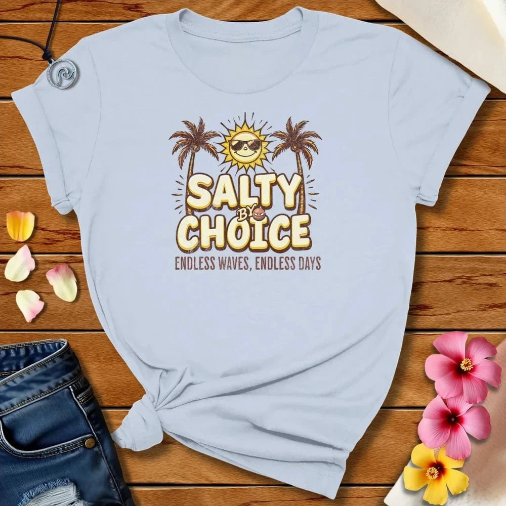 Endless Waves Tee Light Blue by Salty By Choice® We love the beach ocean and anything around water.