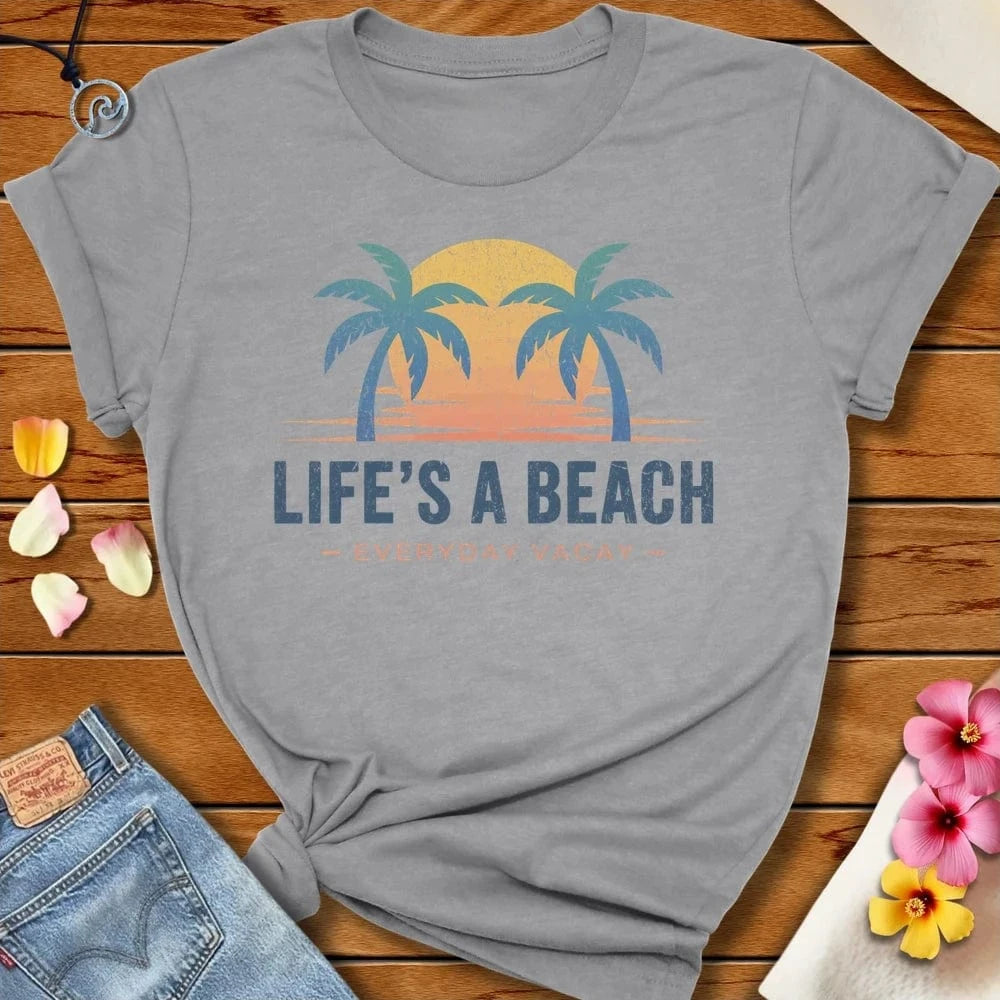 Everyday Vacay Tee Athletic Heather by Salty By Choice™ We love the beach ocean and anything around water.