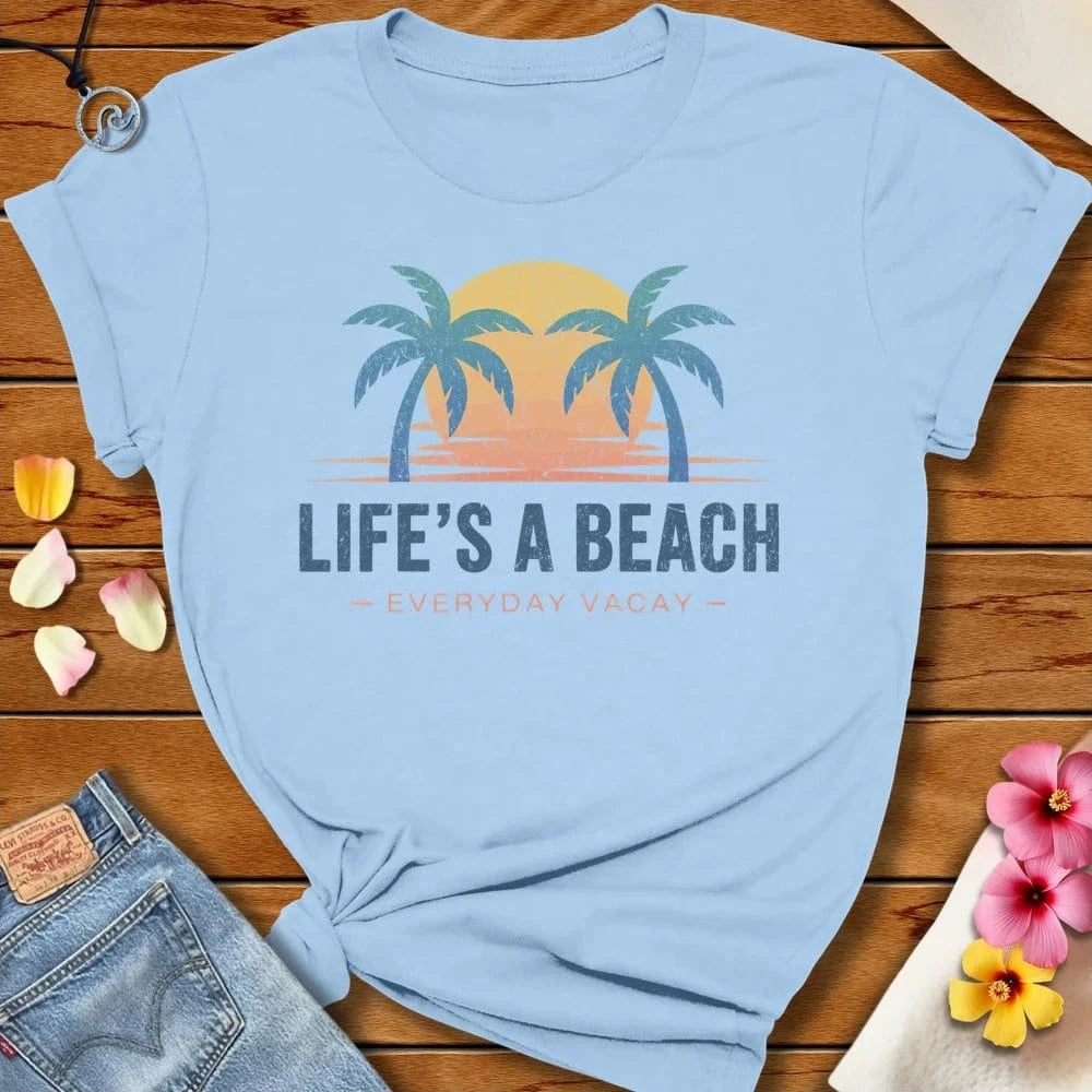 Everyday Vacay Tee Baby Blue by Salty By Choice™ We love the beach ocean and anything around water.