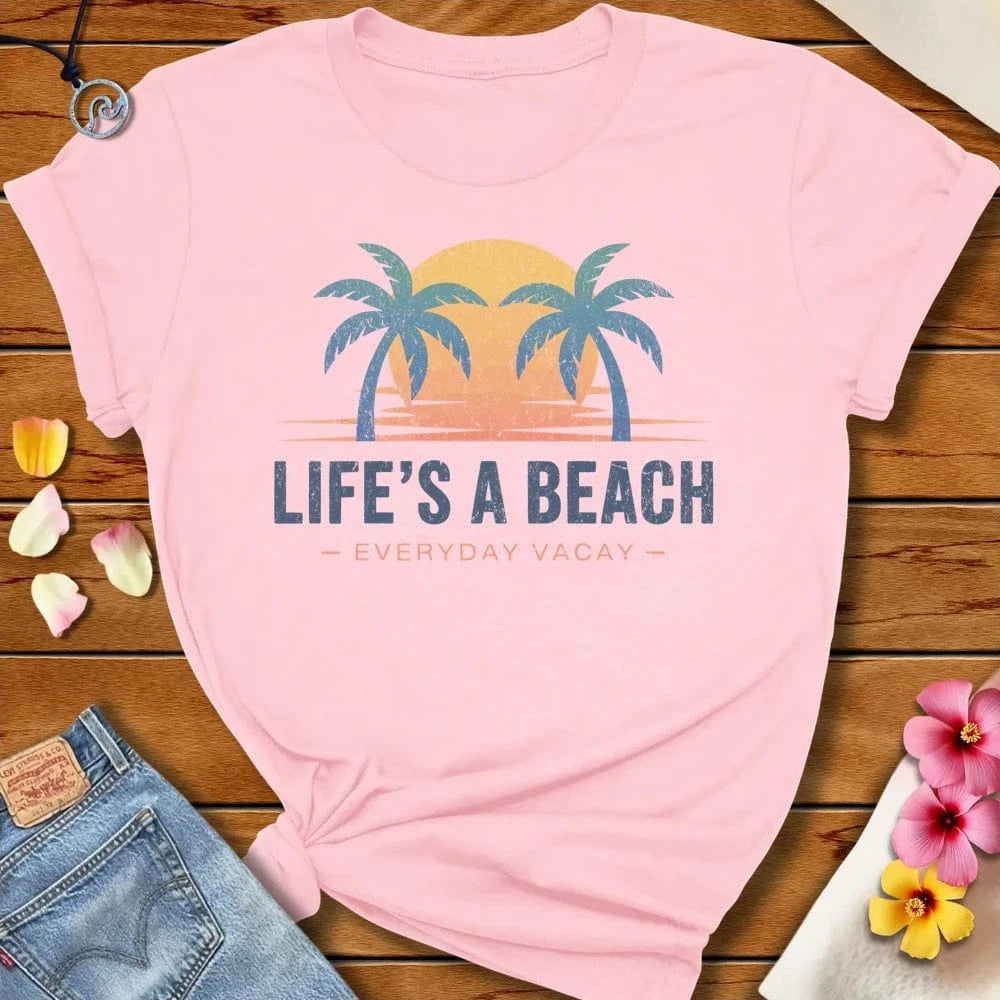 Everyday Vacay Tee Soft Pink by Salty By Choice™ We love the beach ocean and anything around water.