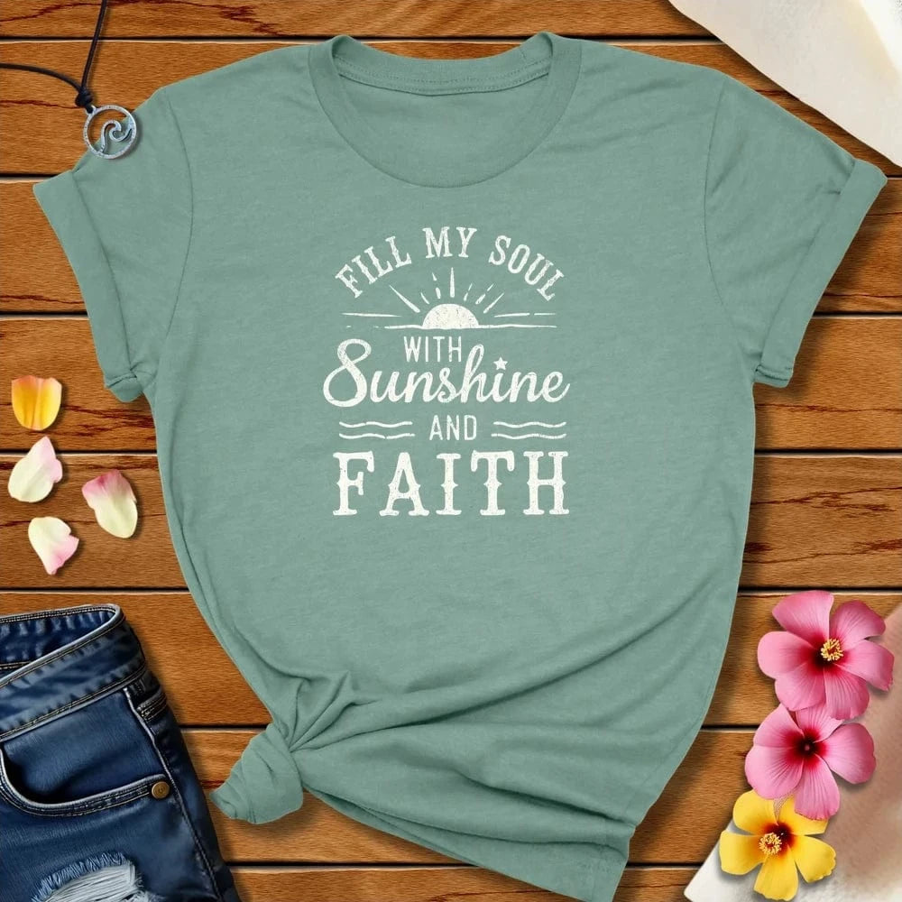 Fill My Soul Tee Heather Prism Dusty Blue by Salty By Choice® We love the beach ocean and anything around water.
