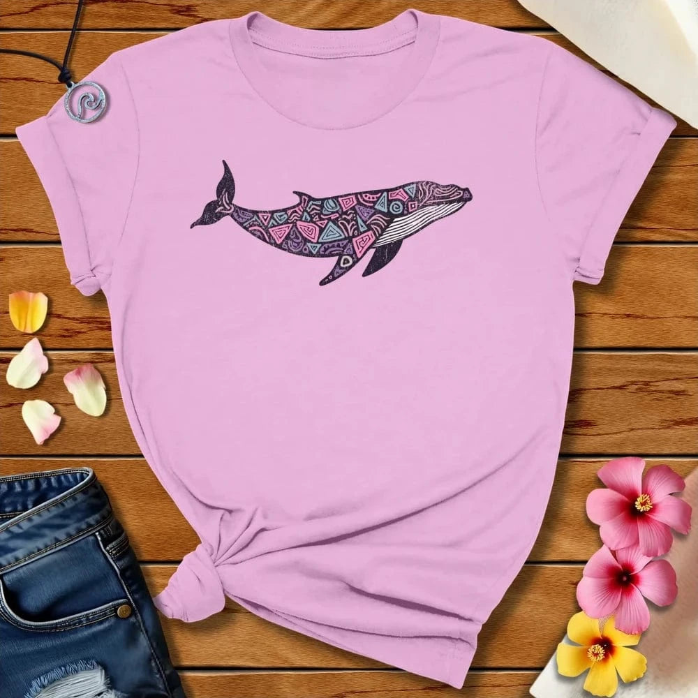 Geo Whale Tee Lilac by Salty By Choice™ We love the beach ocean and anything around water.