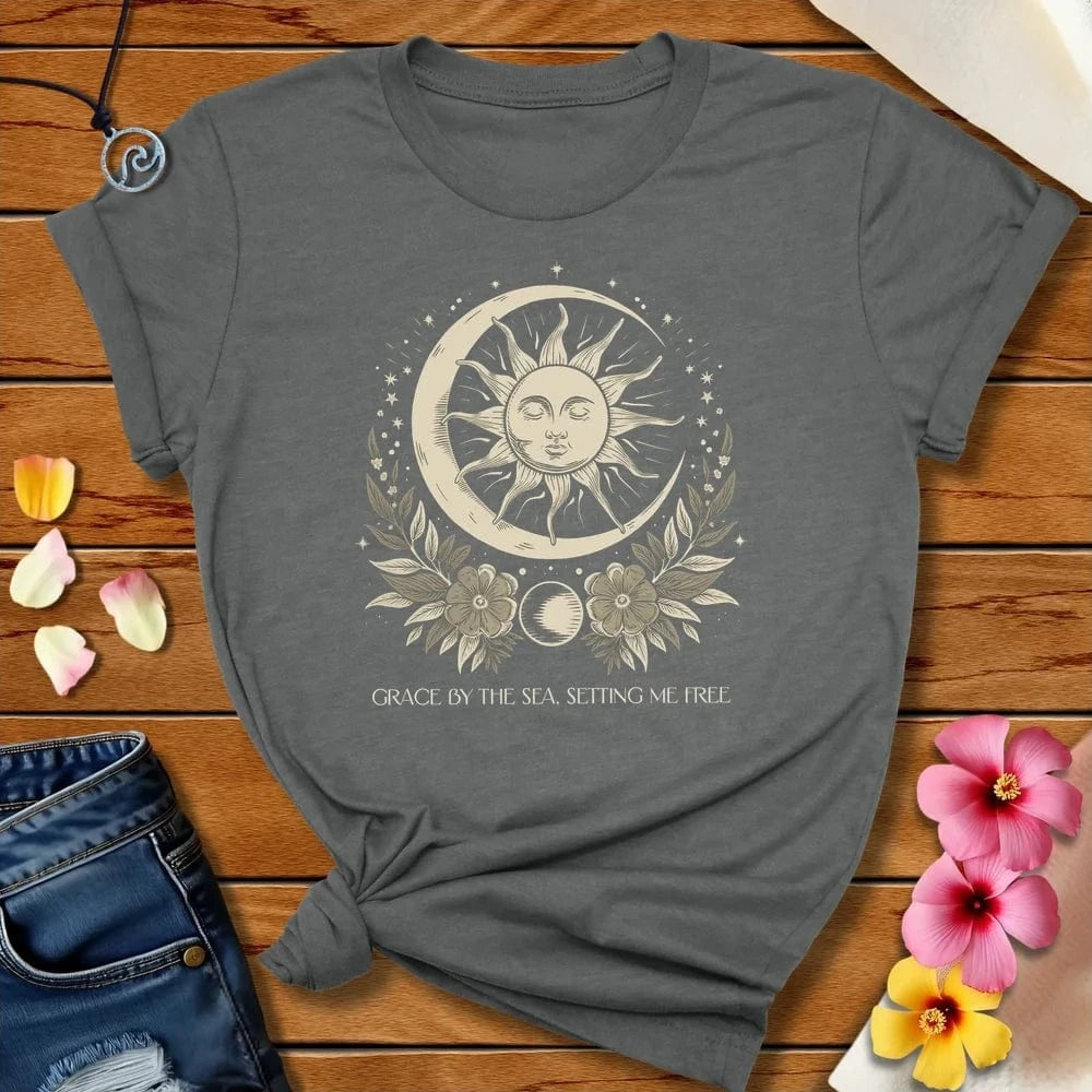 Grace By The Sea Tee Deep Heather by Salty By Choice™ We love the beach ocean and anything around water.