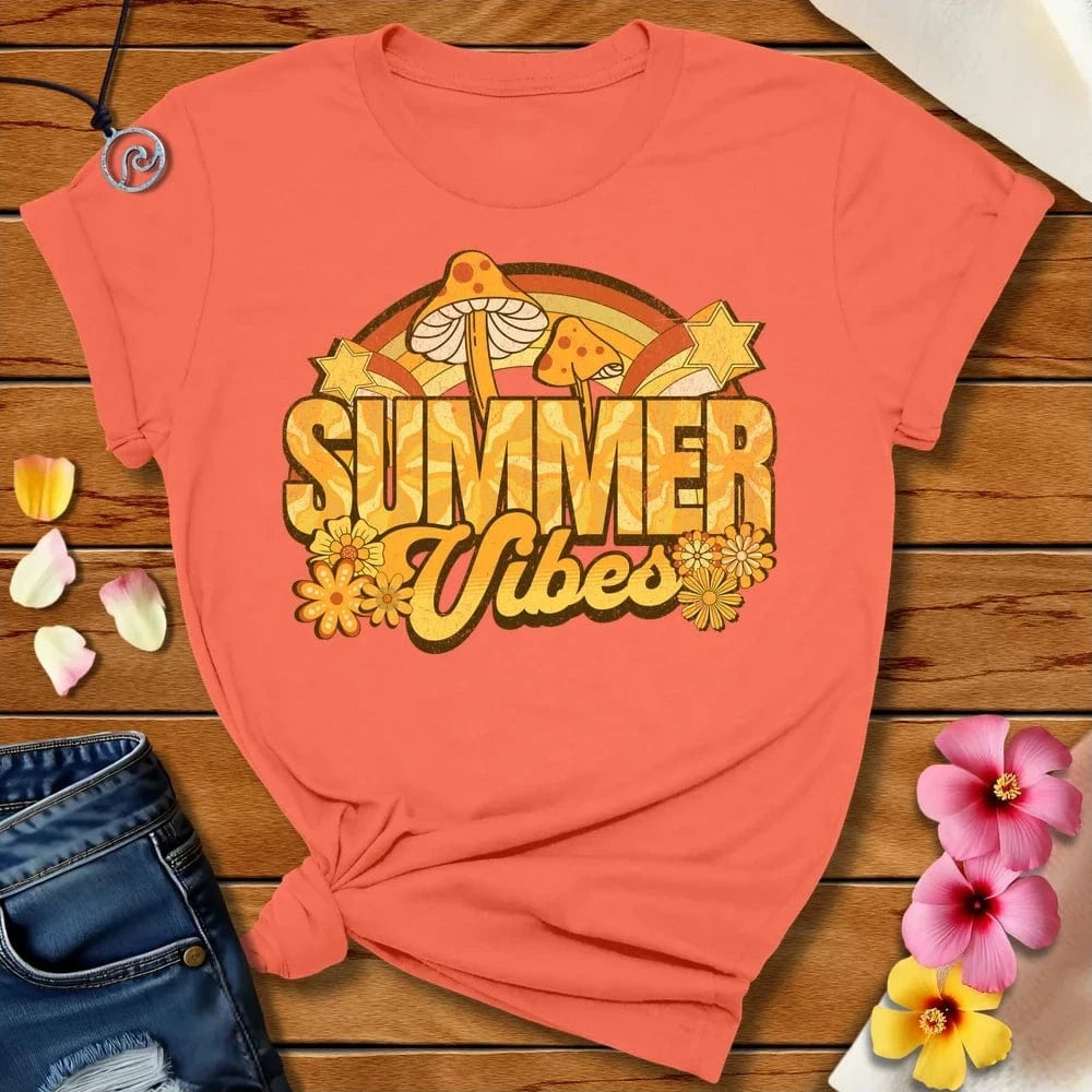 Groovy Summer Tee Coral by Salty By Choice® We love the beach ocean and anything around water.