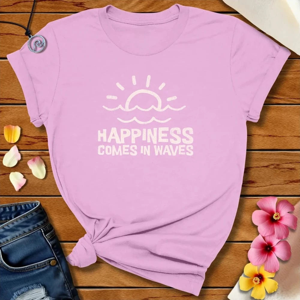 Happiness In Waves Tee Lilac by Salty By Choice® We love the beach ocean and anything around water.