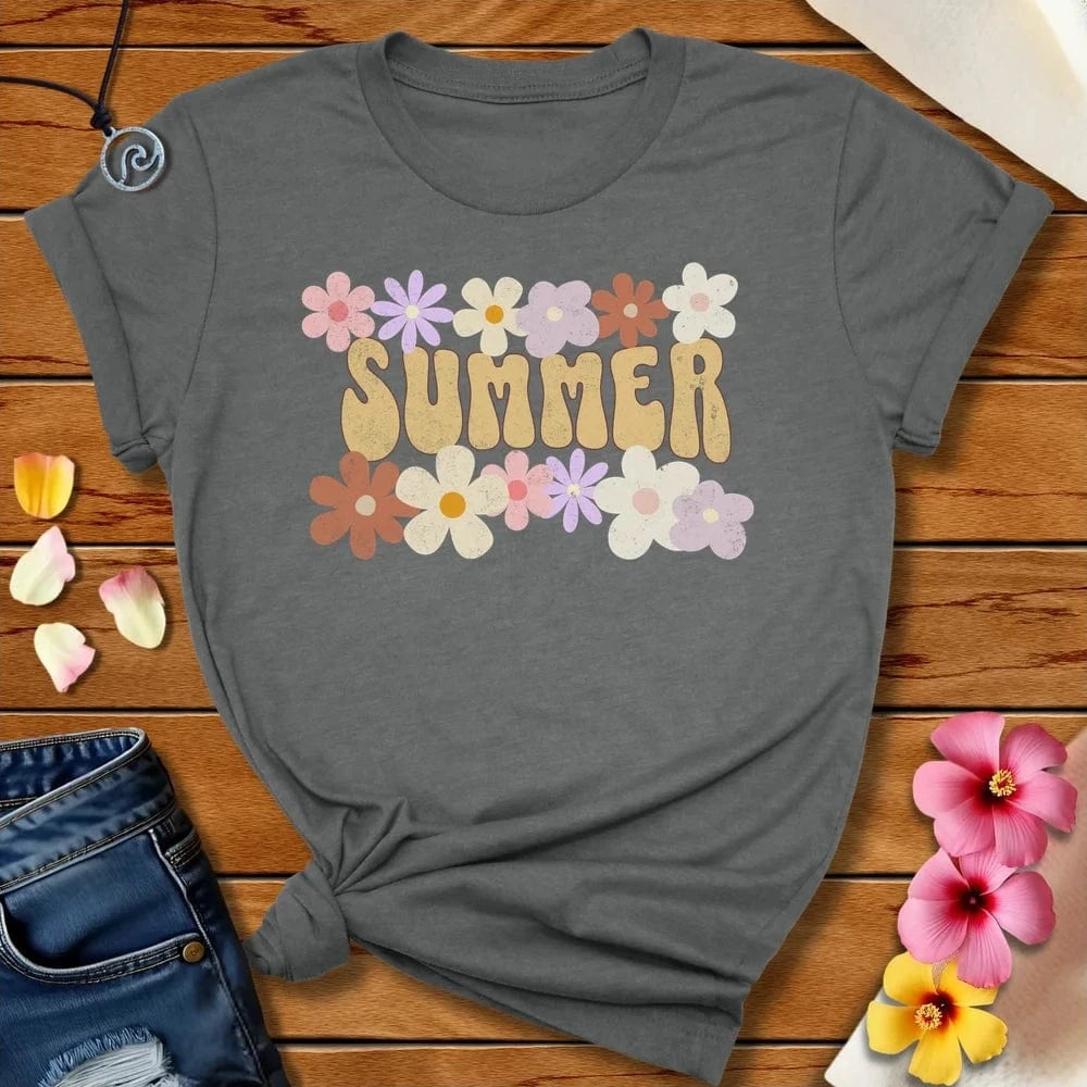 Happy Summertime Tee Deep Heather by Salty By Choice® We love the beach ocean and anything around water.