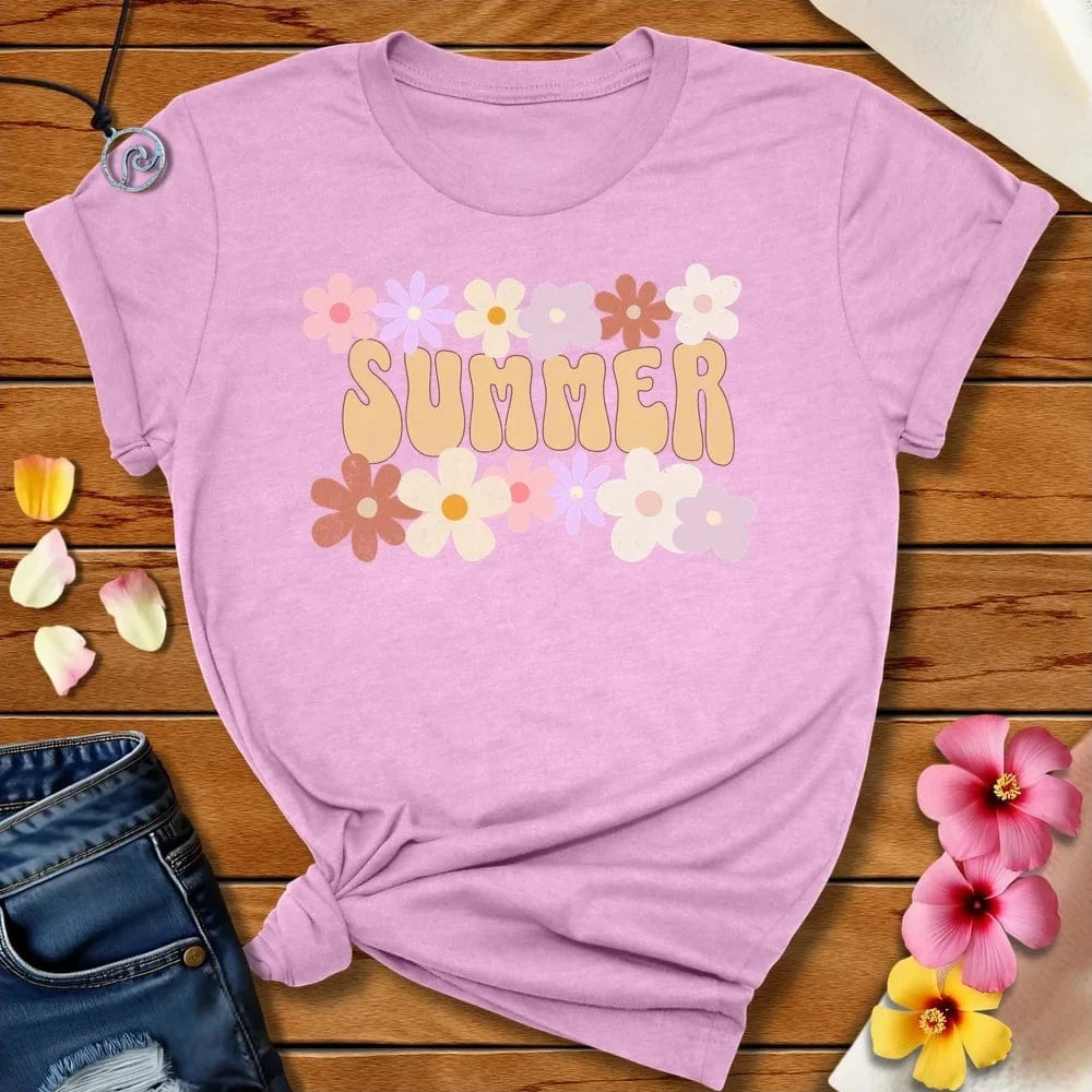 Happy Summertime Tee Heather Prism Lilac by Salty By Choice® We love the beach ocean and anything around water.