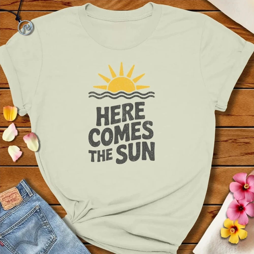 Here Comes The Sun Tee Citron by Salty By Choice® We love the beach ocean and anything around water.