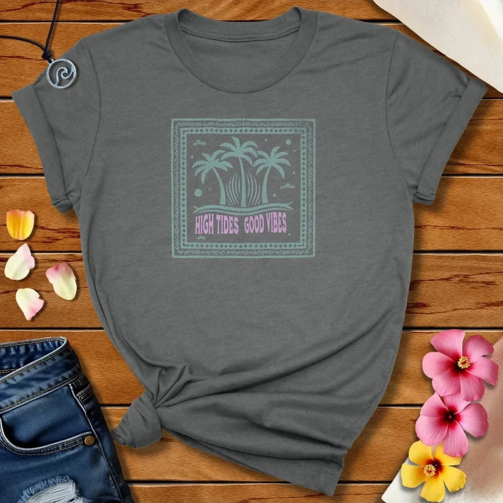 High Tides Tee Deep Heather by Salty By Choice® We love the beach ocean and anything around water.