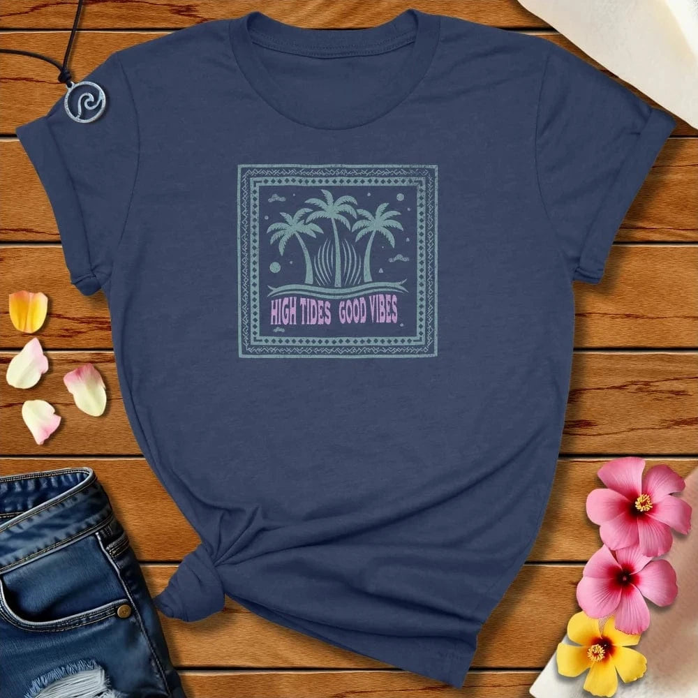 High Tides Tee Heather Navy by Salty By Choice® We love the beach ocean and anything around water.