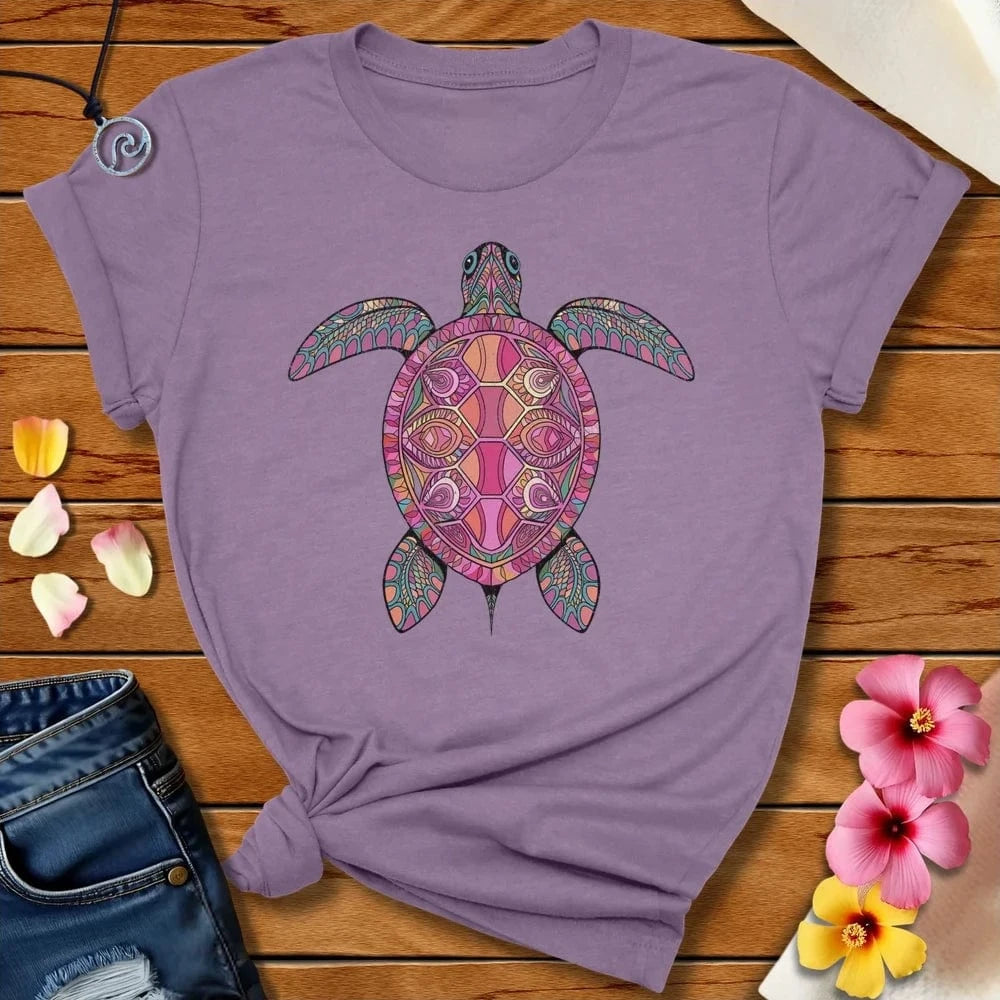 Hippie Turtle Tee Heather Purple by Salty By Choice® We love the beach ocean and anything around water.