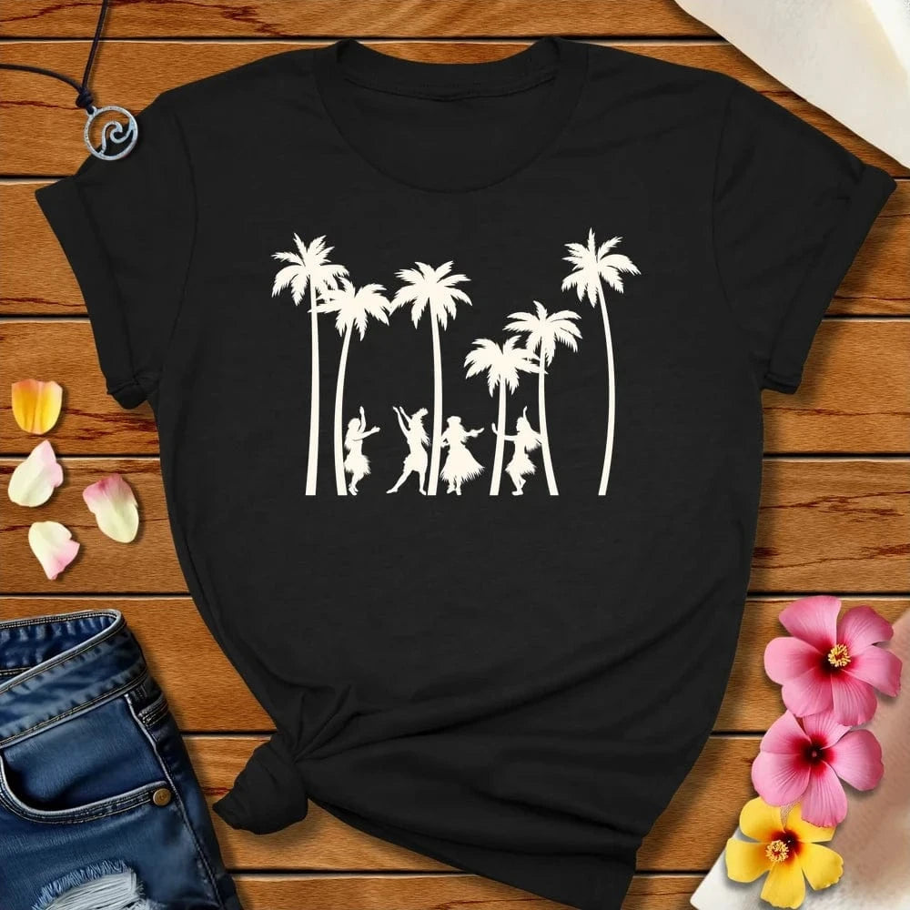 Hula Palm Tee Black Heather by Salty By Choice® We love the beach ocean and anything around water.