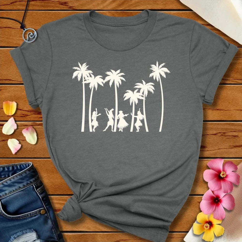 Hula Palm Tee Deep Heather by Salty By Choice® We love the beach ocean and anything around water.