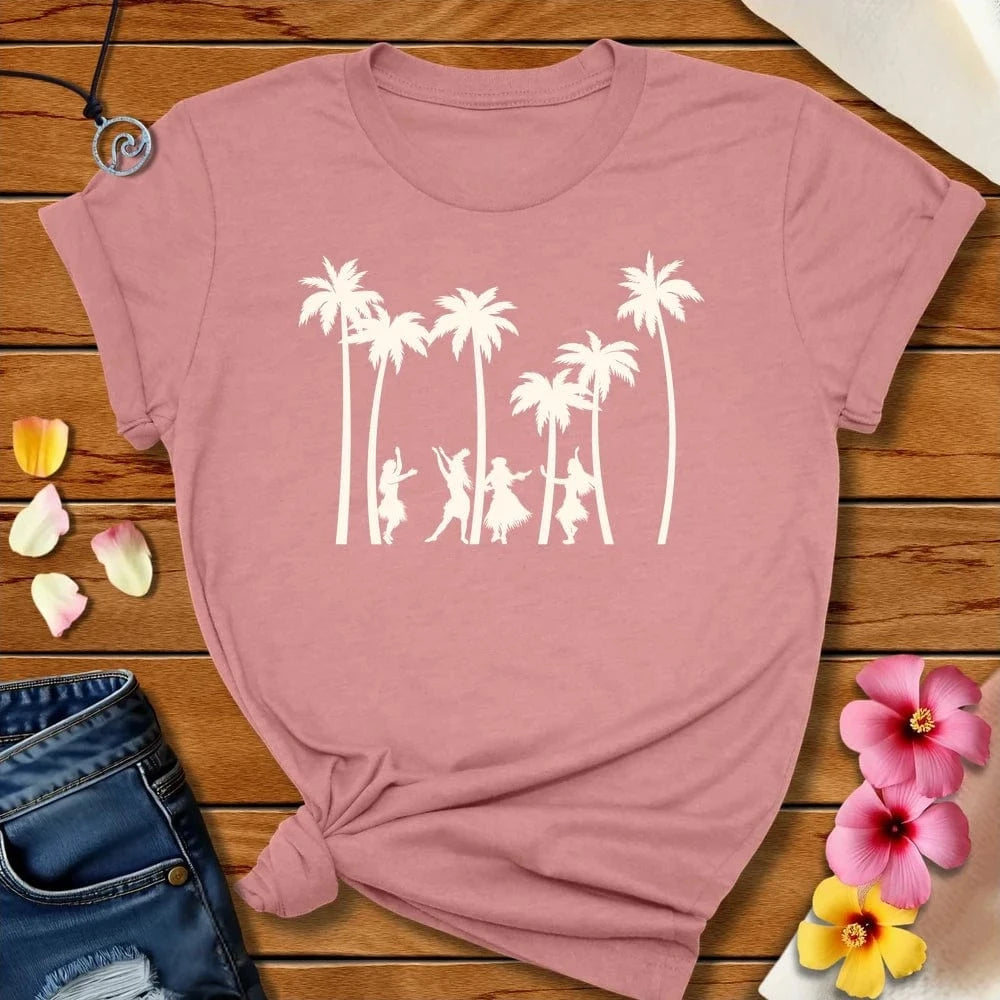 Hula Palm Tee Heather Mauve by Salty By Choice™ We love the beach ocean and anything around water.