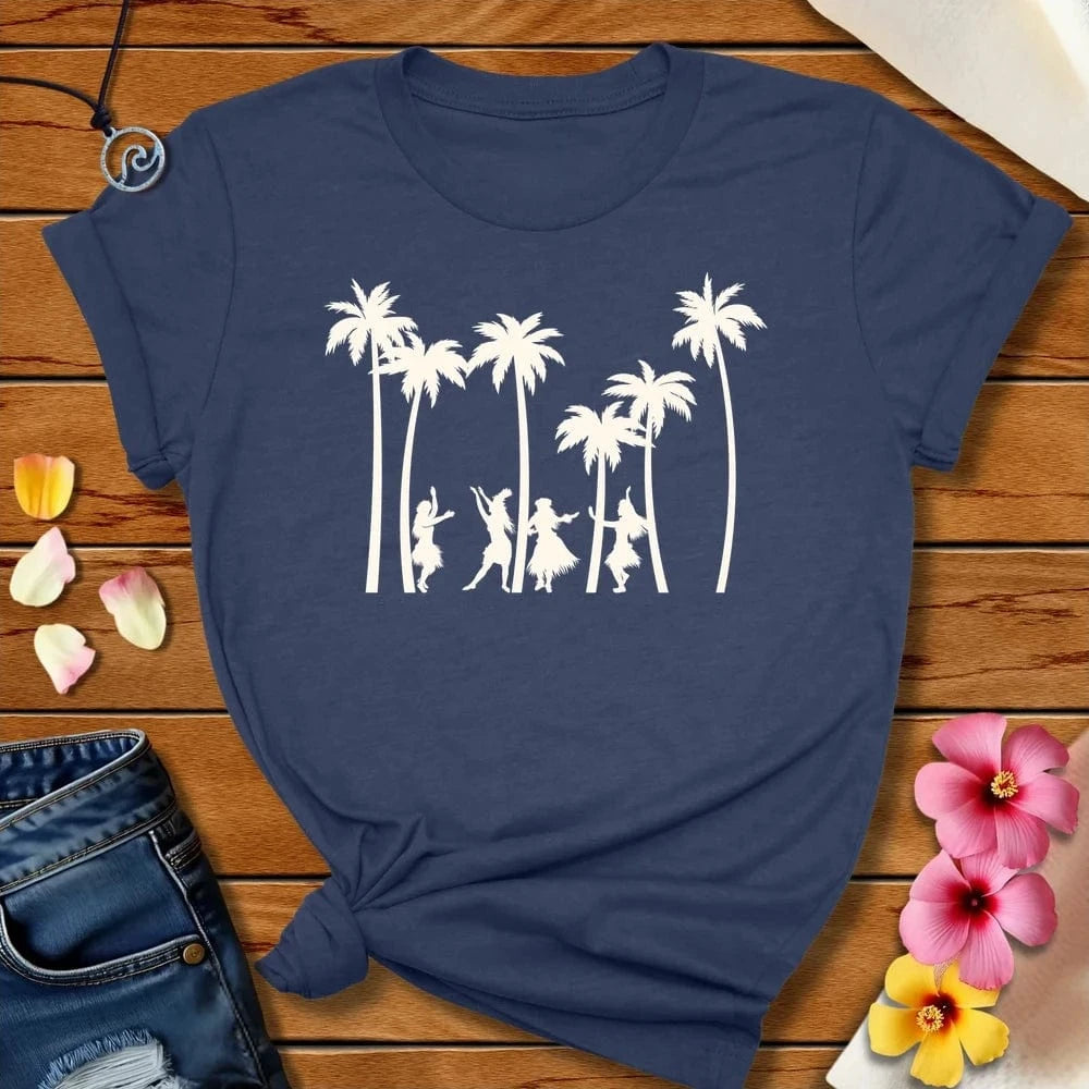 Hula Palm Tee Heather Navy by Salty By Choice™ We love the beach ocean and anything around water.