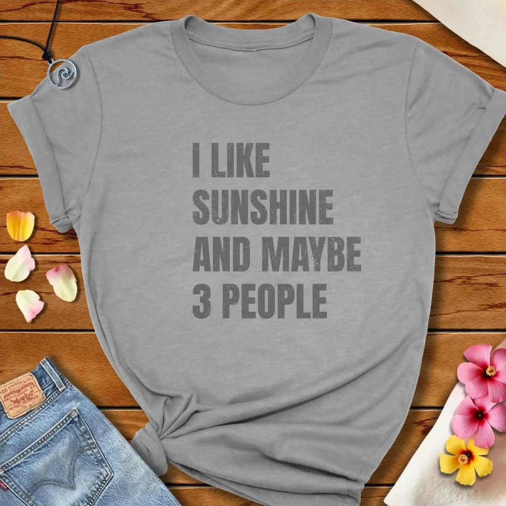 I Like Sunshine Tee Athletic Heather by Salty By Choice™ We love the beach ocean and anything around water.