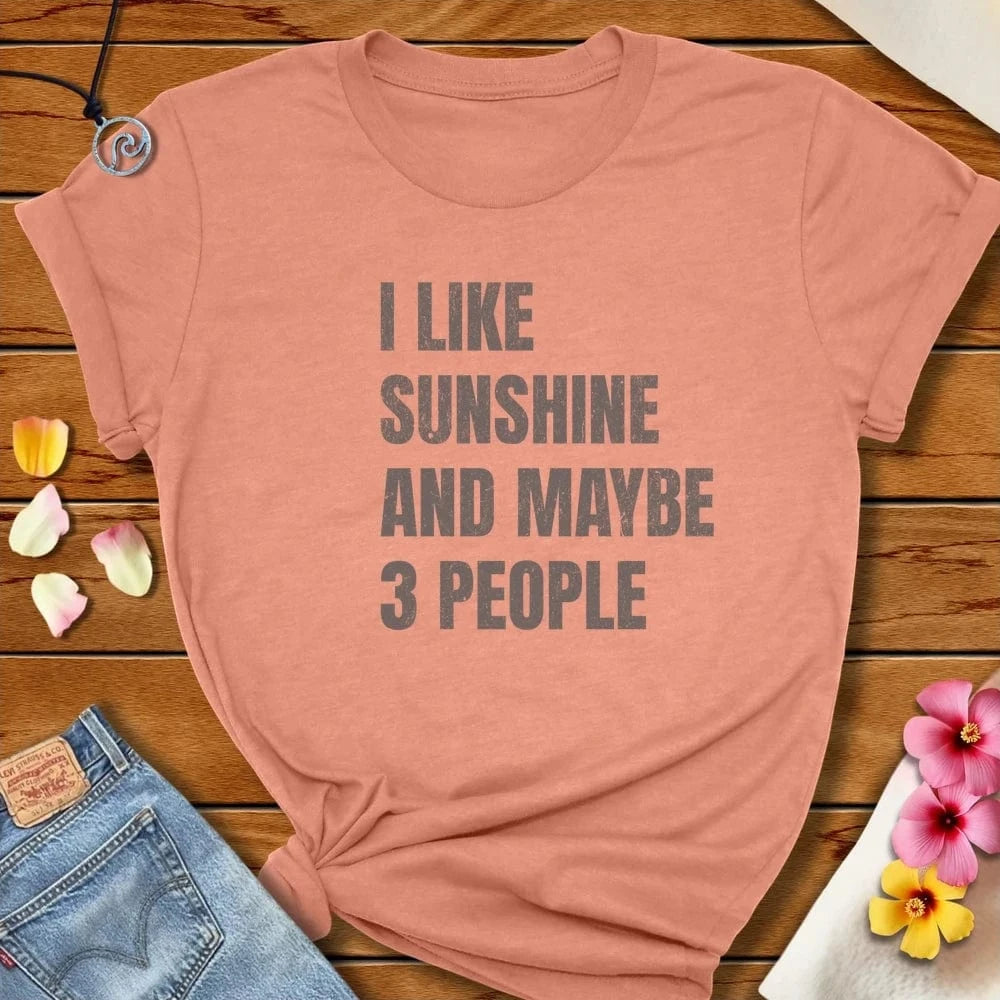 I Like Sunshine Tee Heather Prism Sunset by Salty By Choice™ We love the beach ocean and anything around water.
