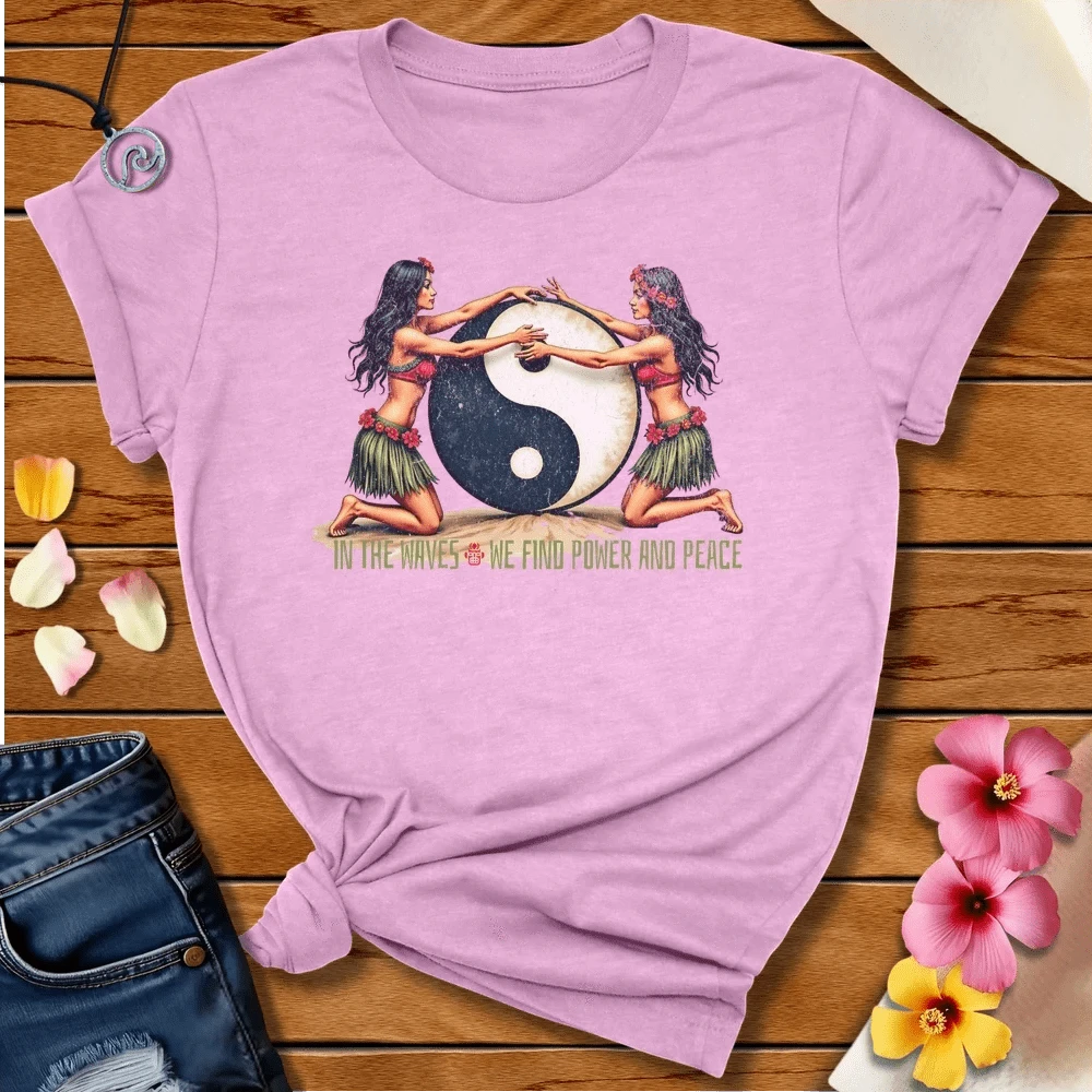 In The Waves Tee Heather Prism Lilac by Salty By Choice® We love the beach ocean and anything around water.