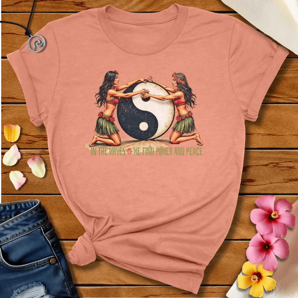 In The Waves Tee Heather Prism Sunset by Salty By Choice® We love the beach ocean and anything around water.
