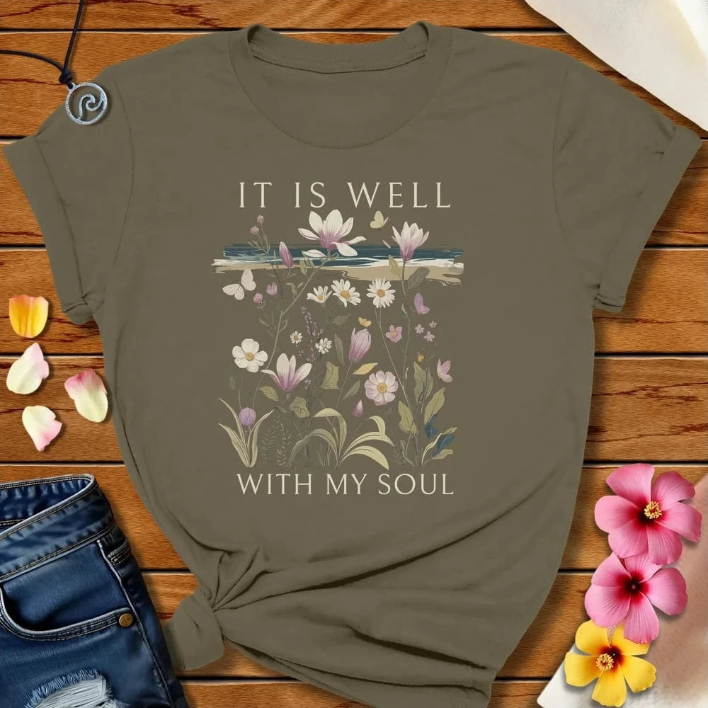 It is Well Tee Army by Salty By Choice® We love the beach ocean and anything around water.
