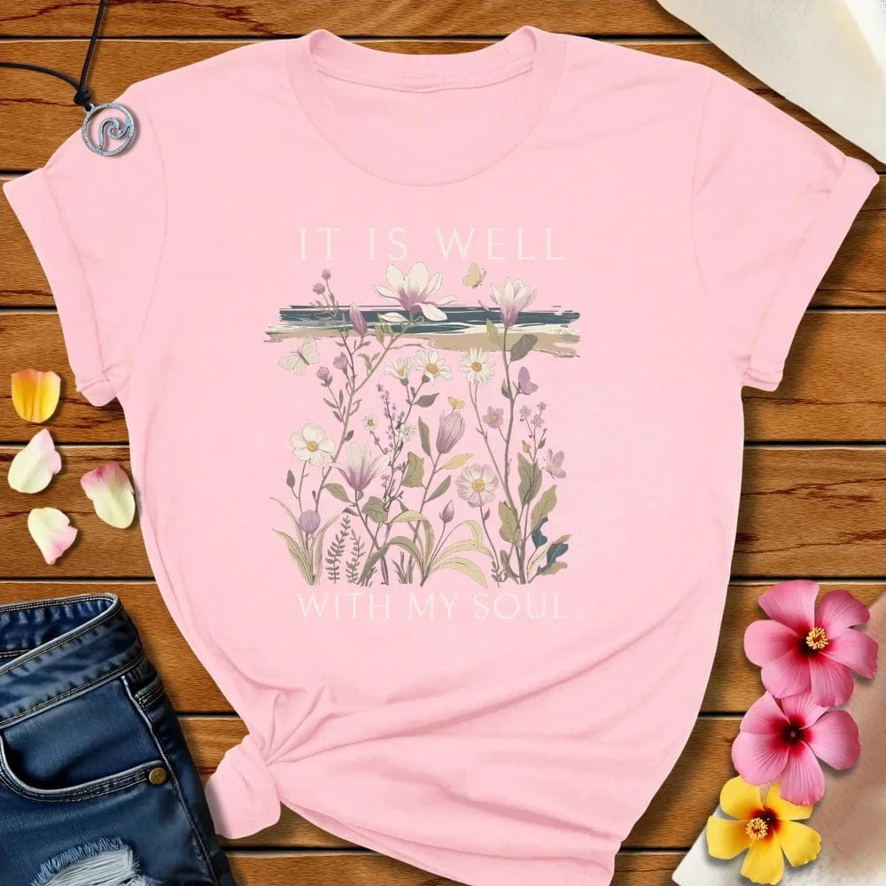 It is Well Tee Soft Pink by Salty By Choice® We love the beach ocean and anything around water.