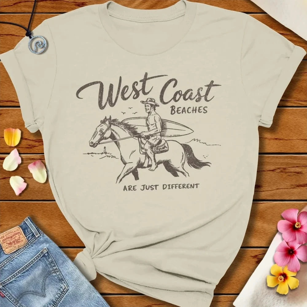 Just Different Tee Natural by Salty By Choice™ We love the beach ocean and anything around water.