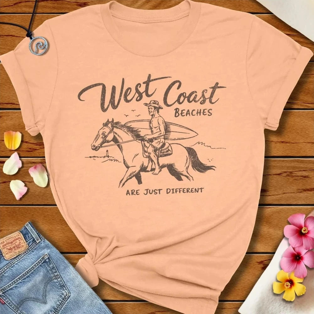 Just Different Tee Peach by Salty By Choice™ We love the beach ocean and anything around water.