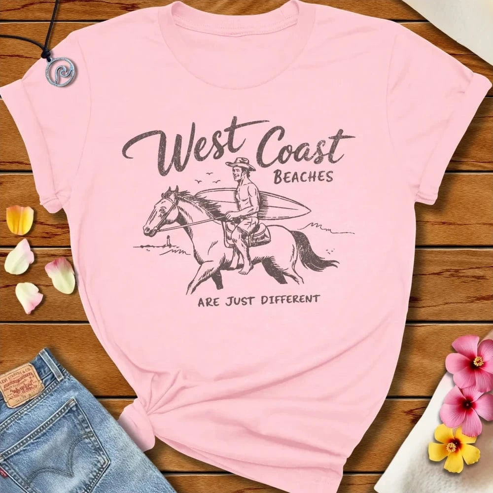 Just Different Tee Soft Pink by Salty By Choice™ We love the beach ocean and anything around water.