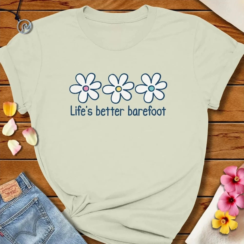 Life is Better Barefoot Tee Citron by Salty By Choice® We love the beach ocean and anything around water.