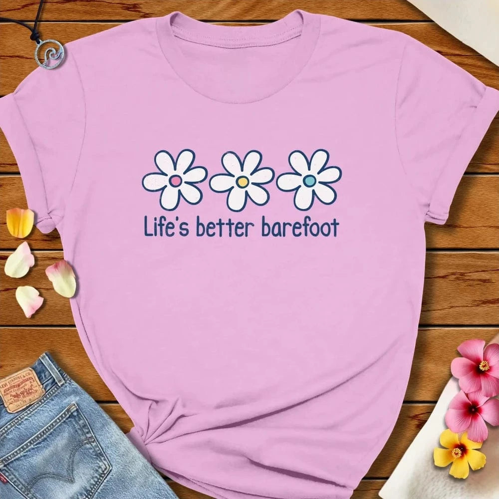 Life is Better Barefoot Tee Lilac by Salty By Choice® We love the beach ocean and anything around water.