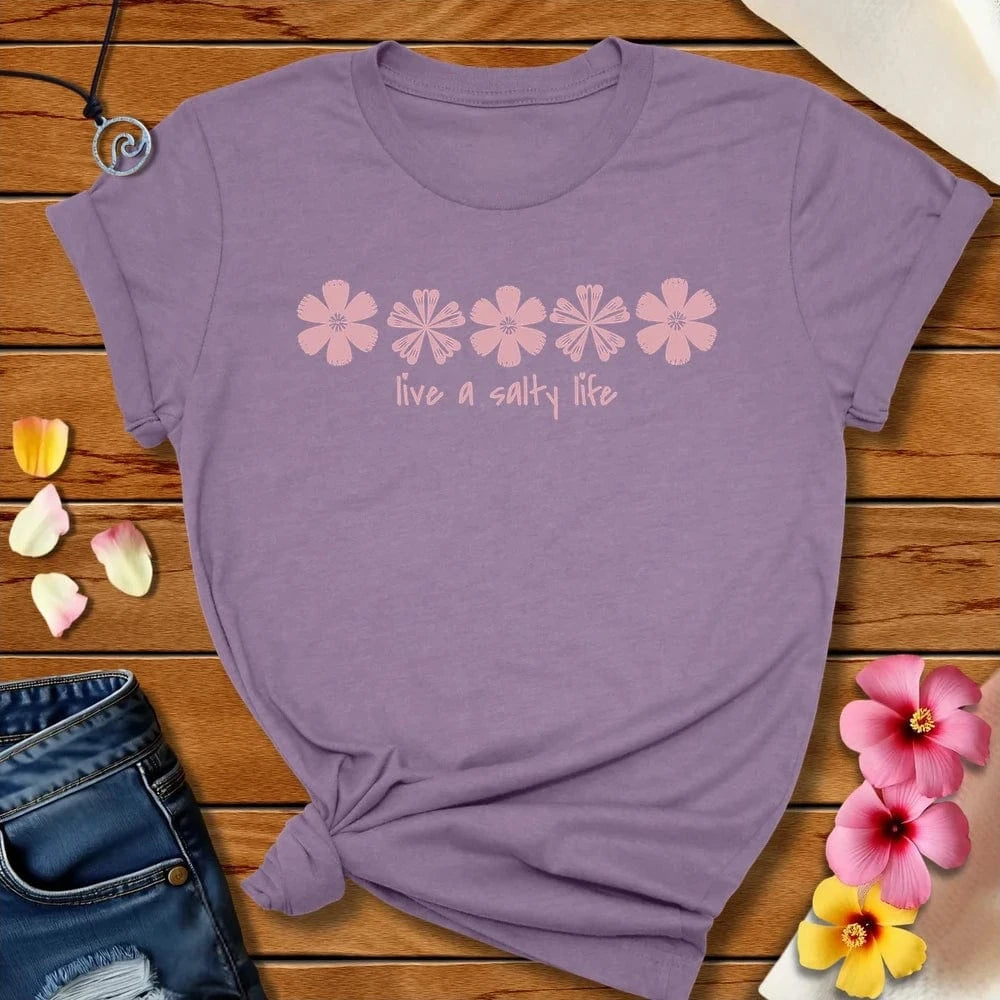 Live A Salty Life Tee Heather Purple by Salty By Choice® We love the beach ocean and anything around water.