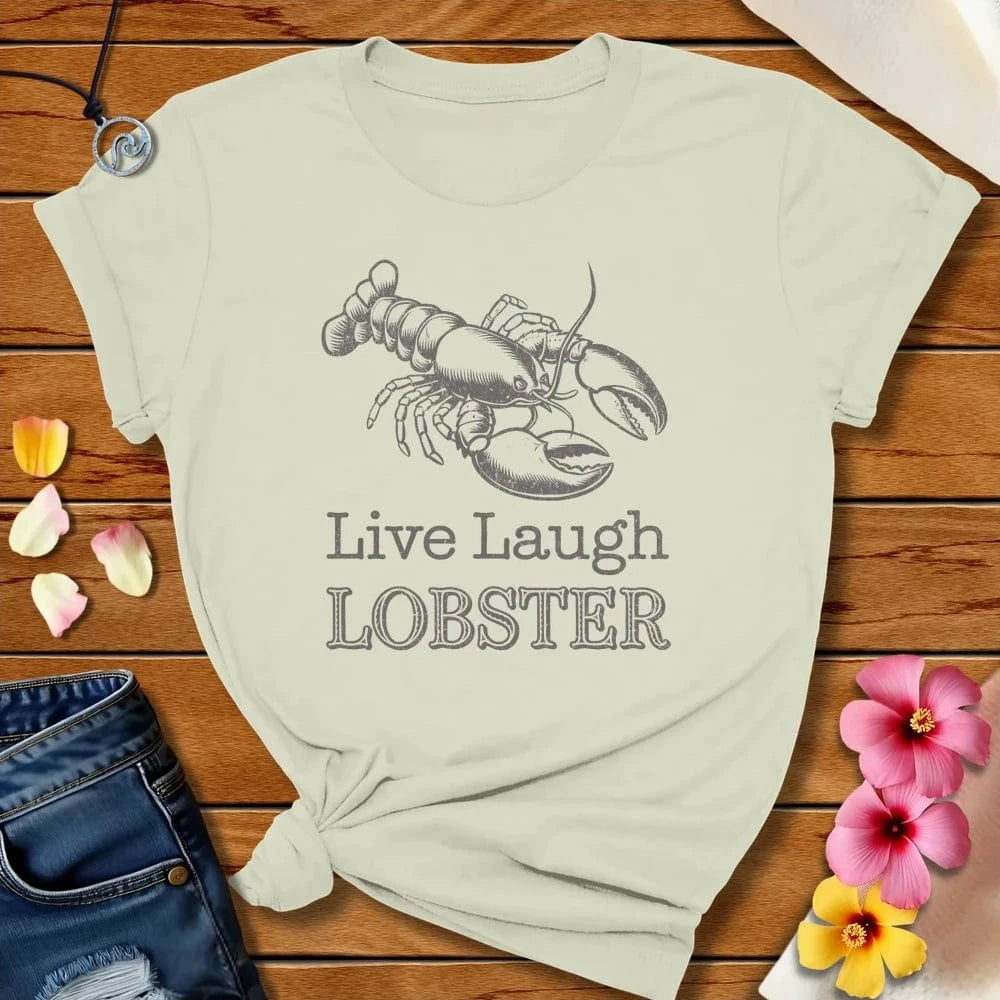 Live Laugh Lobster Tee Citron by Salty By Choice™ We love the beach ocean and anything around water.