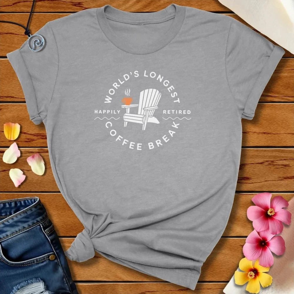 Longest Coffee Tee Athletic Heather by Salty By Choice™ We love the beach ocean and anything around water.