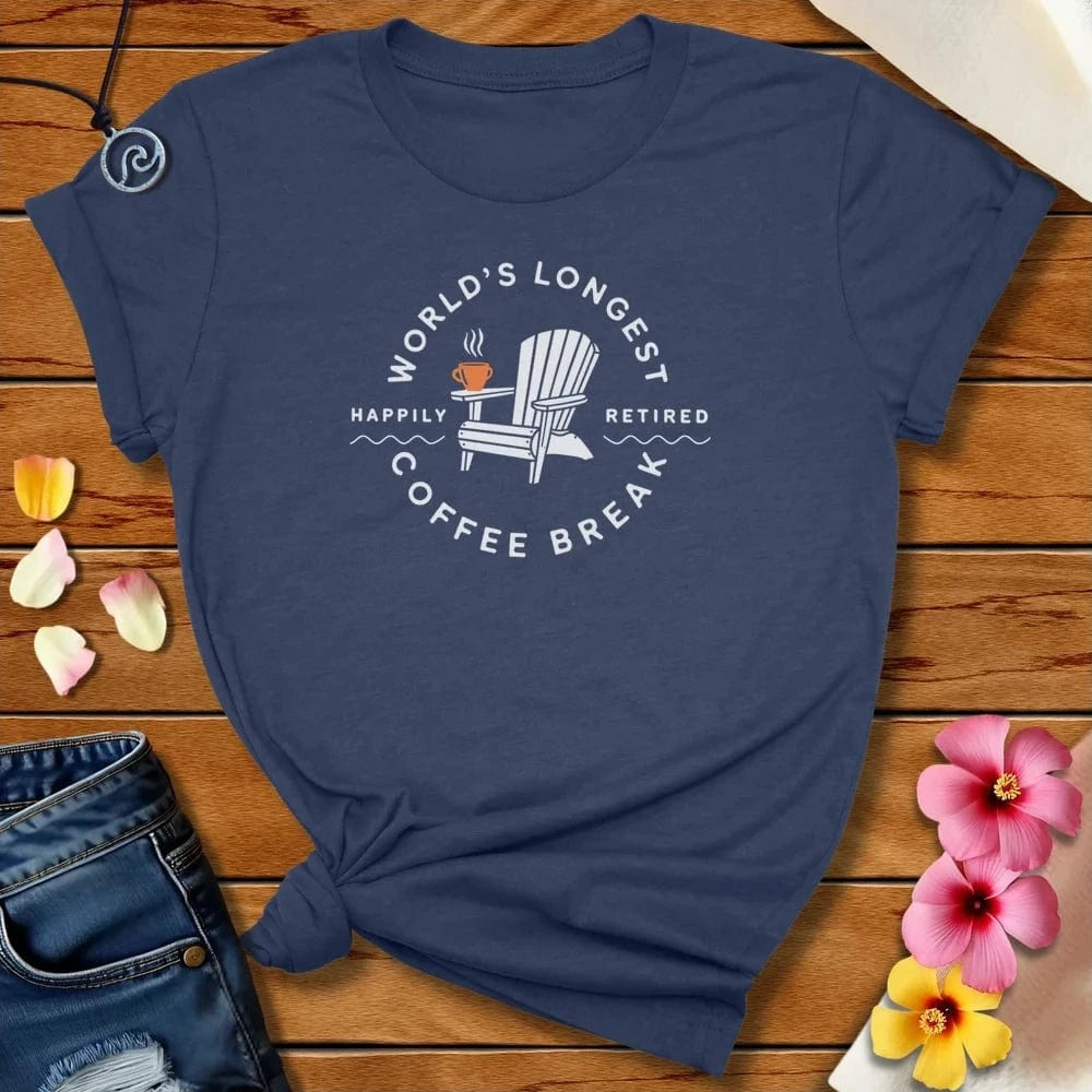 Longest Coffee Tee Heather Navy by Salty By Choice™ We love the beach ocean and anything around water.