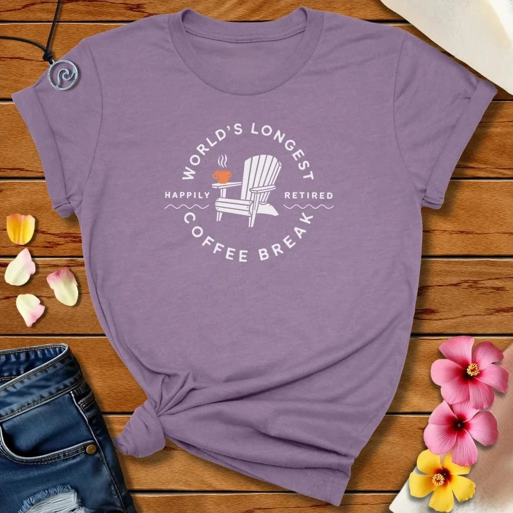 Longest Coffee Tee Heather Purple by Salty By Choice™ We love the beach ocean and anything around water.
