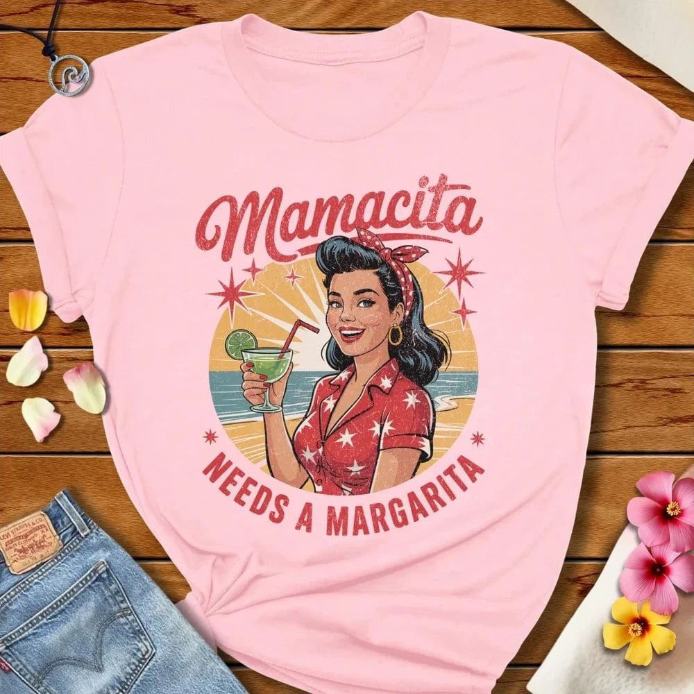 Mamacita Tee Soft Pink by Salty By Choice™ We love the beach ocean and anything around water.