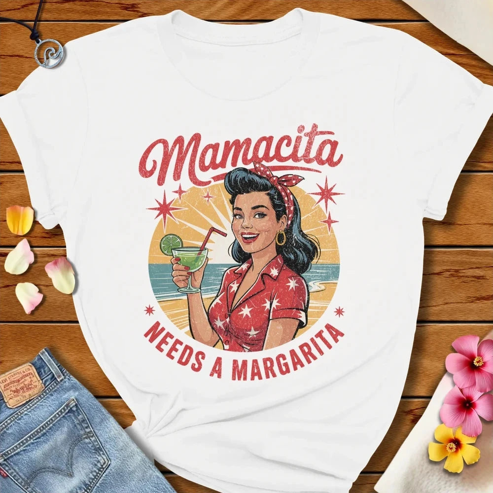 Mamacita Tee White by Salty By Choice™ We love the beach ocean and anything around water.