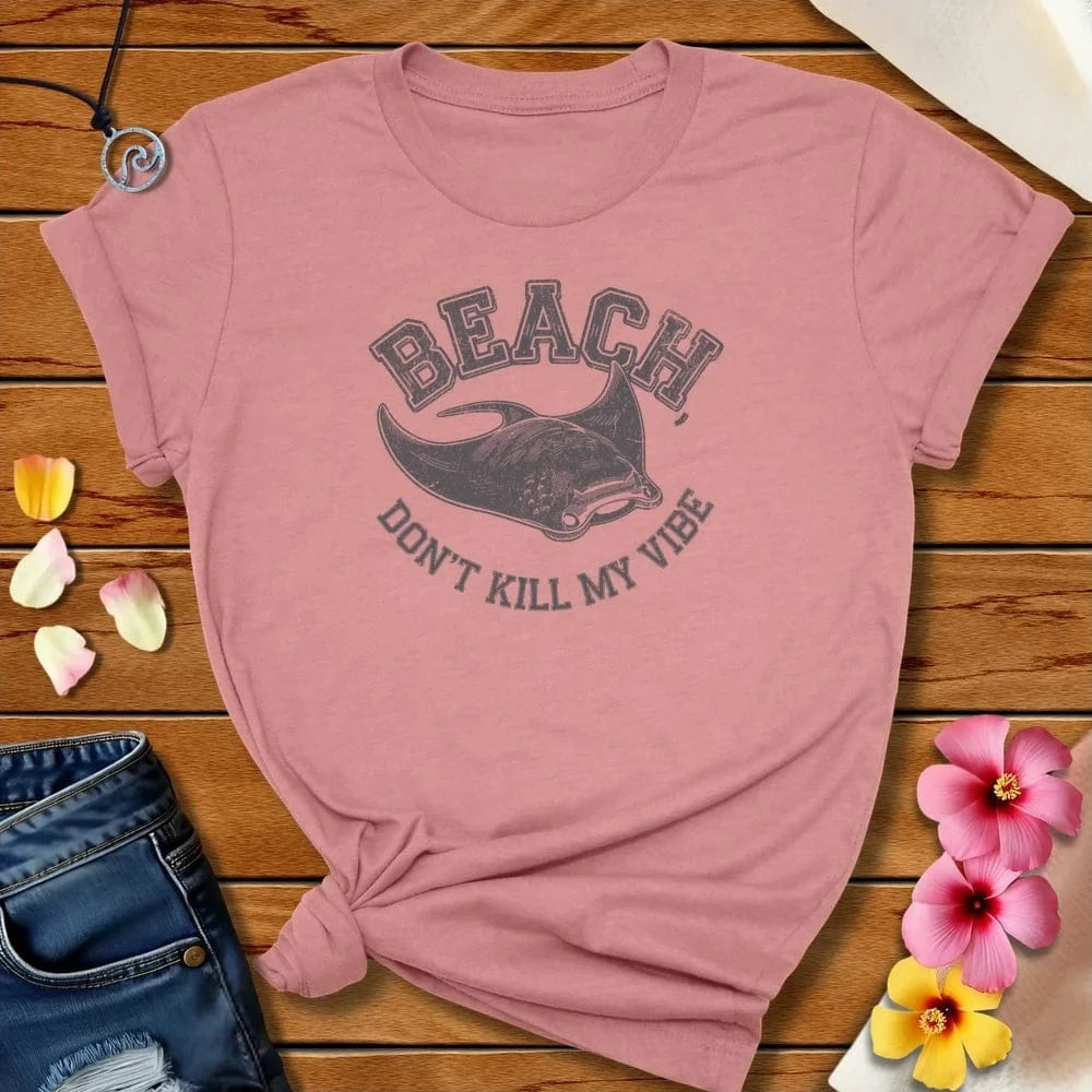 Manta Beach Tee Heather Mauve by Salty By Choice™ We love the beach ocean and anything around water.