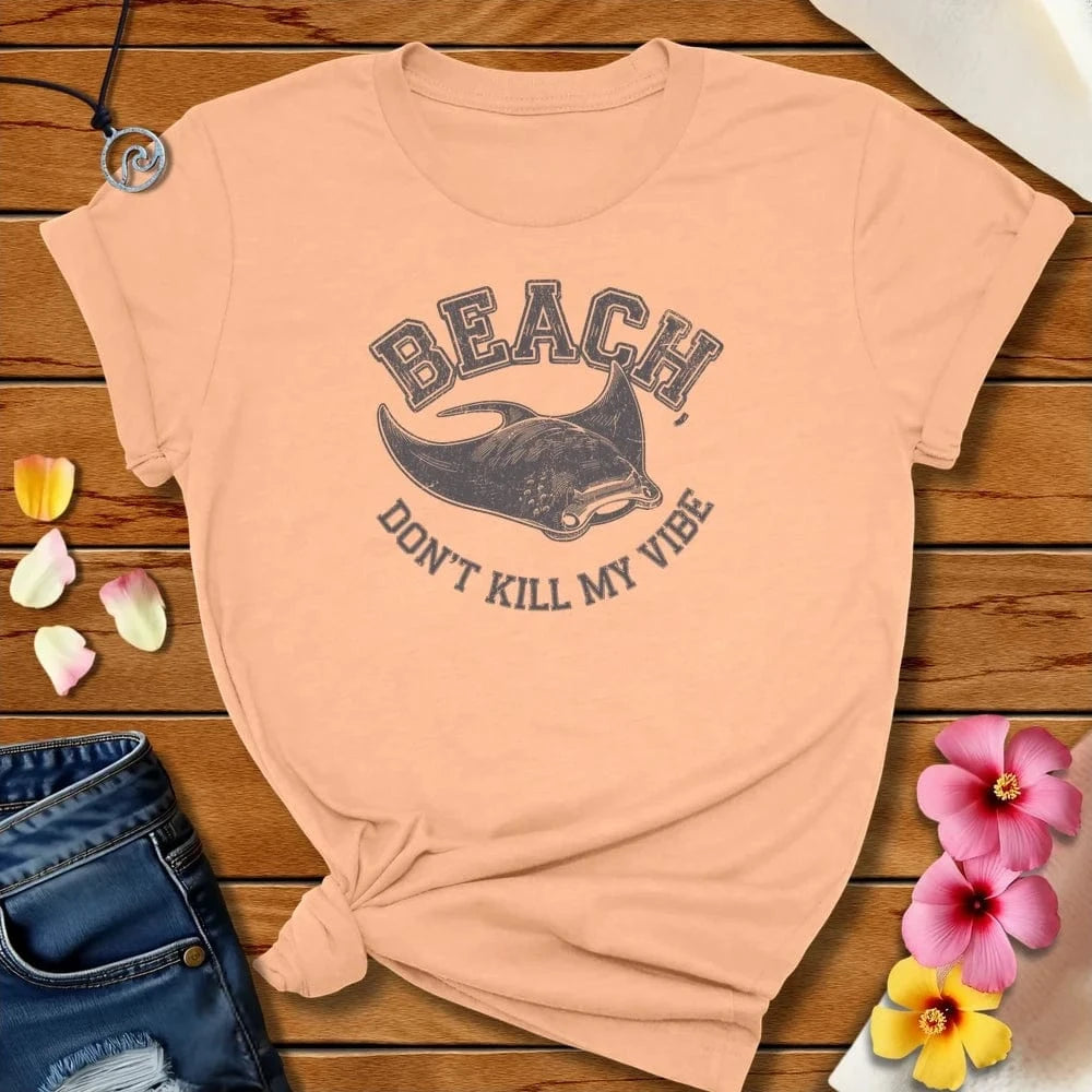 Manta Beach Tee Heather Peach by Salty By Choice™ We love the beach ocean and anything around water.