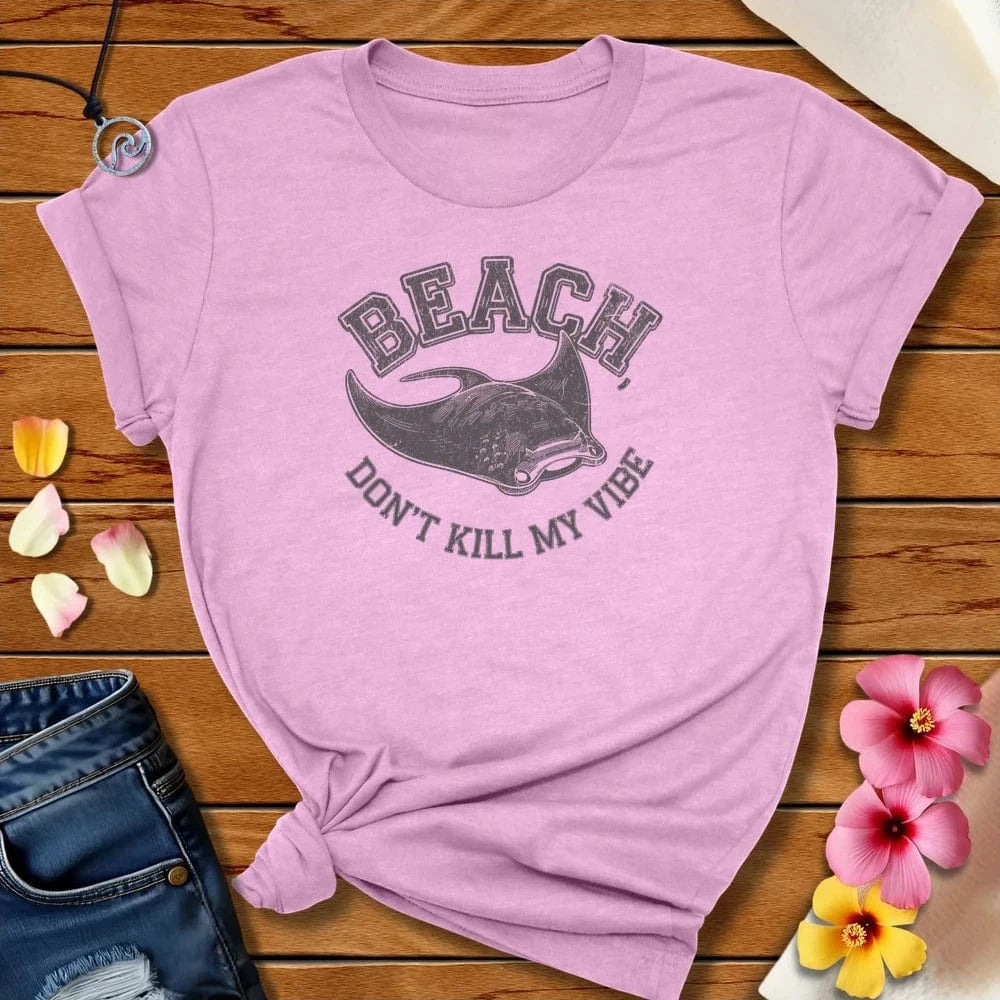 Manta Beach Tee Heather Prism Lilac by Salty By Choice™ We love the beach ocean and anything around water.